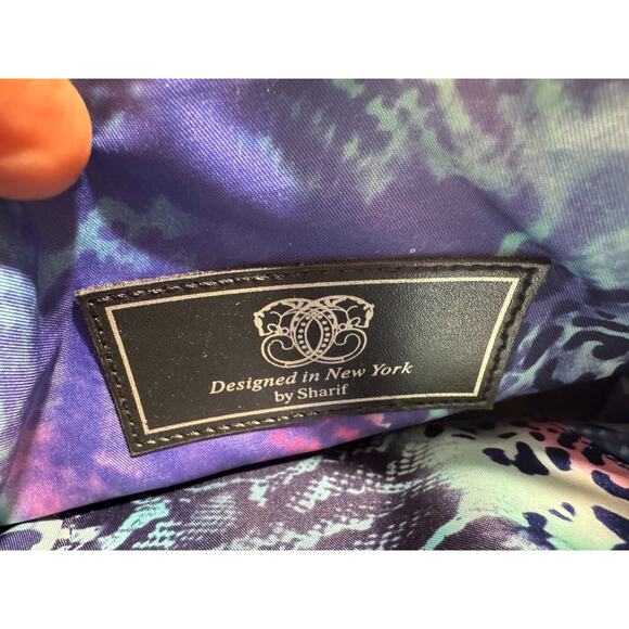 Sharif Red Purse Handbag Sequins Rose Top Chain Handle Cross Body Shoulder Strap - Picture 9 of 14